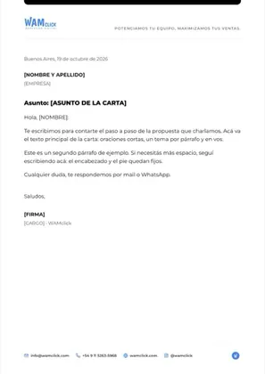 Ejemplo de hoja membretada